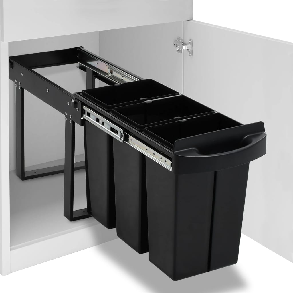 Kitchen Cupboard Pull-out Dustbin Soft-Close 36 L - Discount Dealers