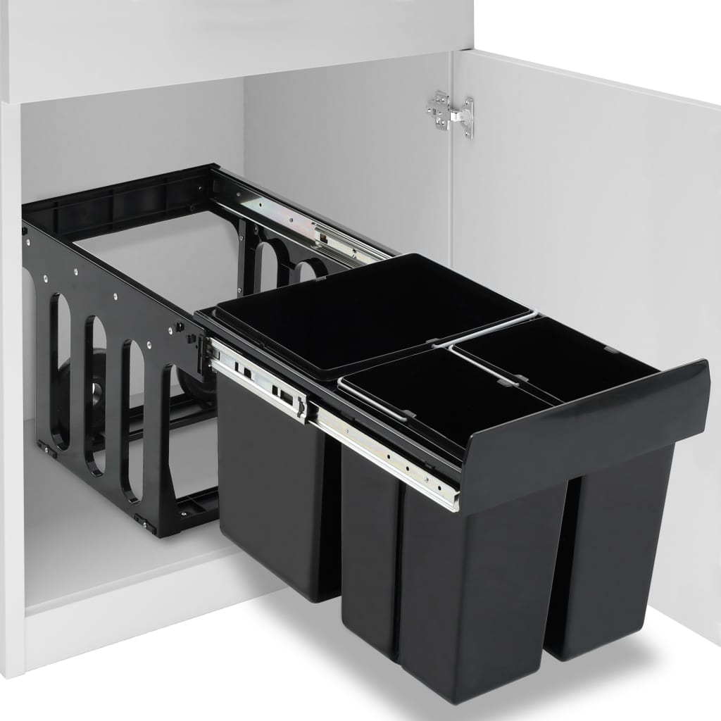 Kitchen Cupboard Pull-out Dustbin Soft-Close 48 L - Casper Homes