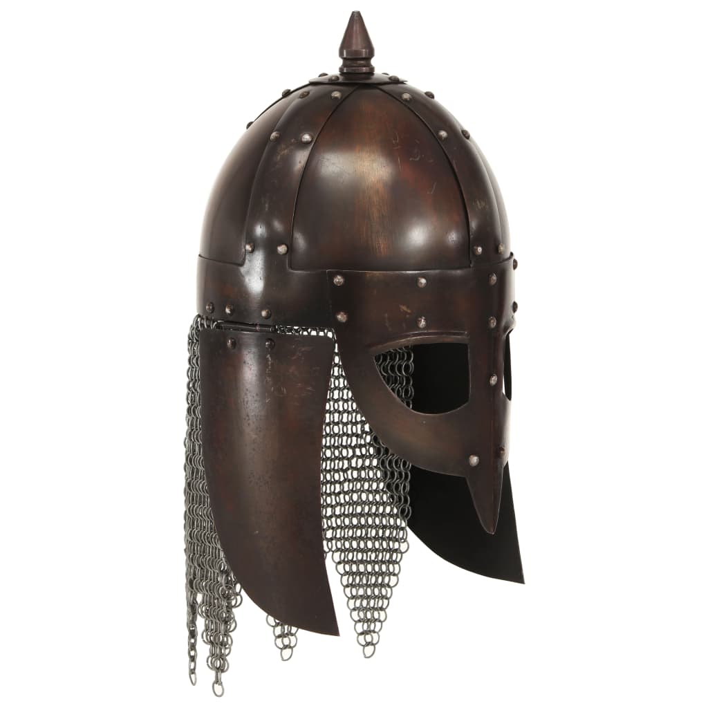 Morli Viking Warrior Helmet Antique Replica LARP Copper Steel - Merlin Deals