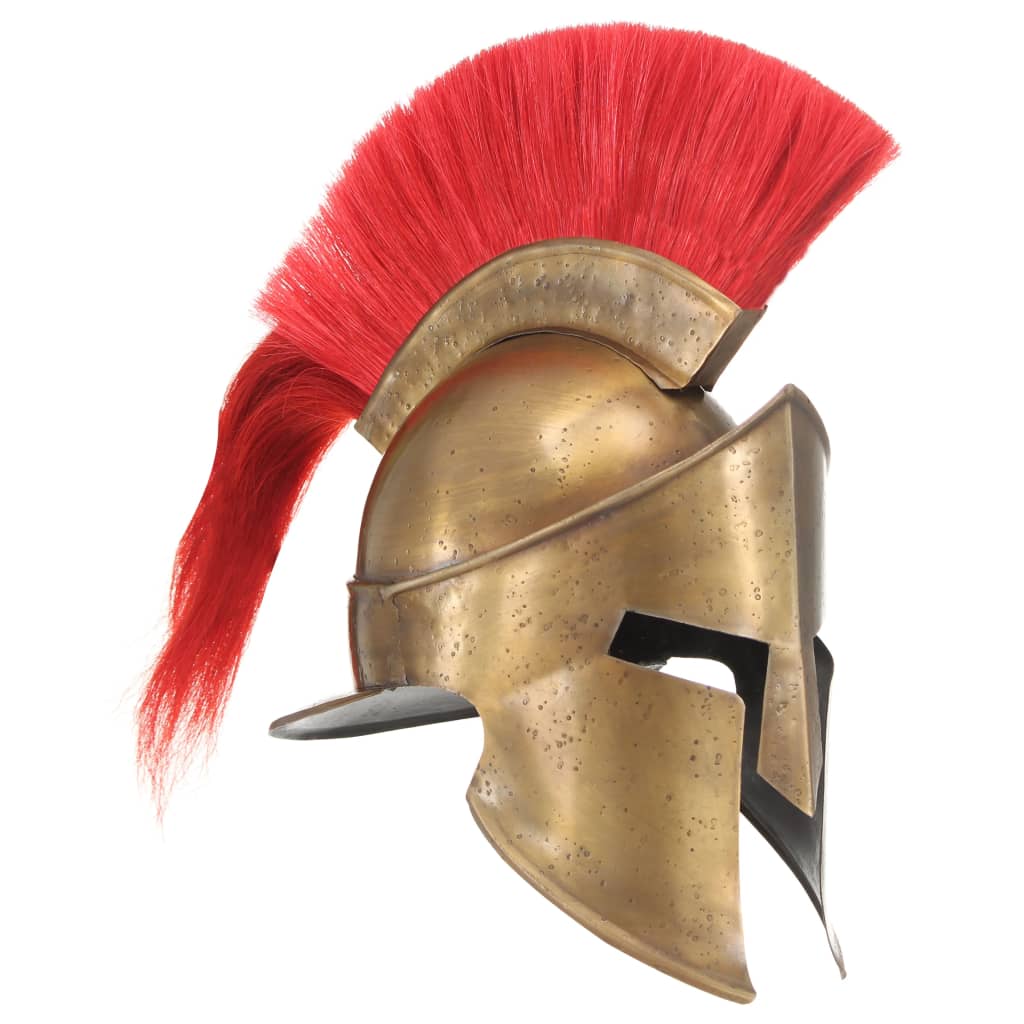 Greek Warrior Helmet Antique Replica LARP Brass Steel - Merkel Designers