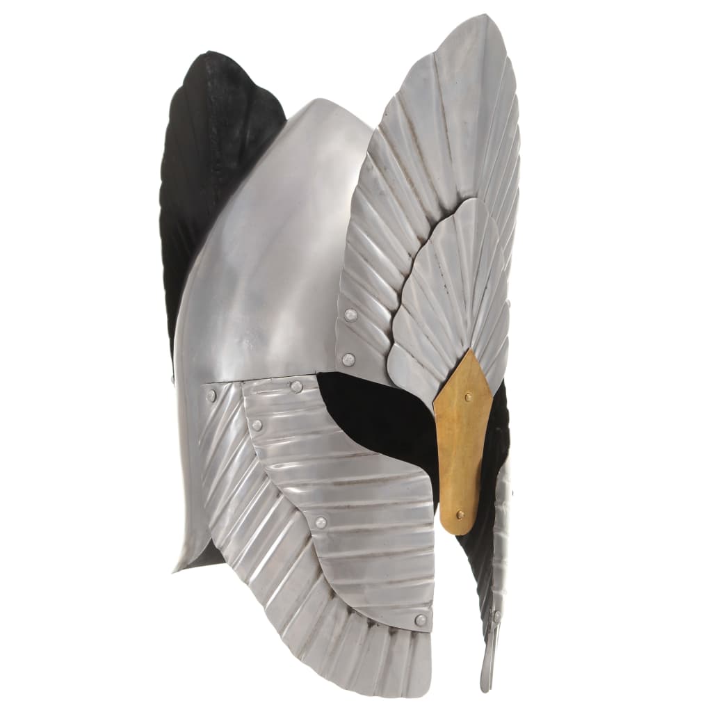 Morli Fantasy Medieval Knight Helmet Replica LARP Silver Steel - Merlin Deals