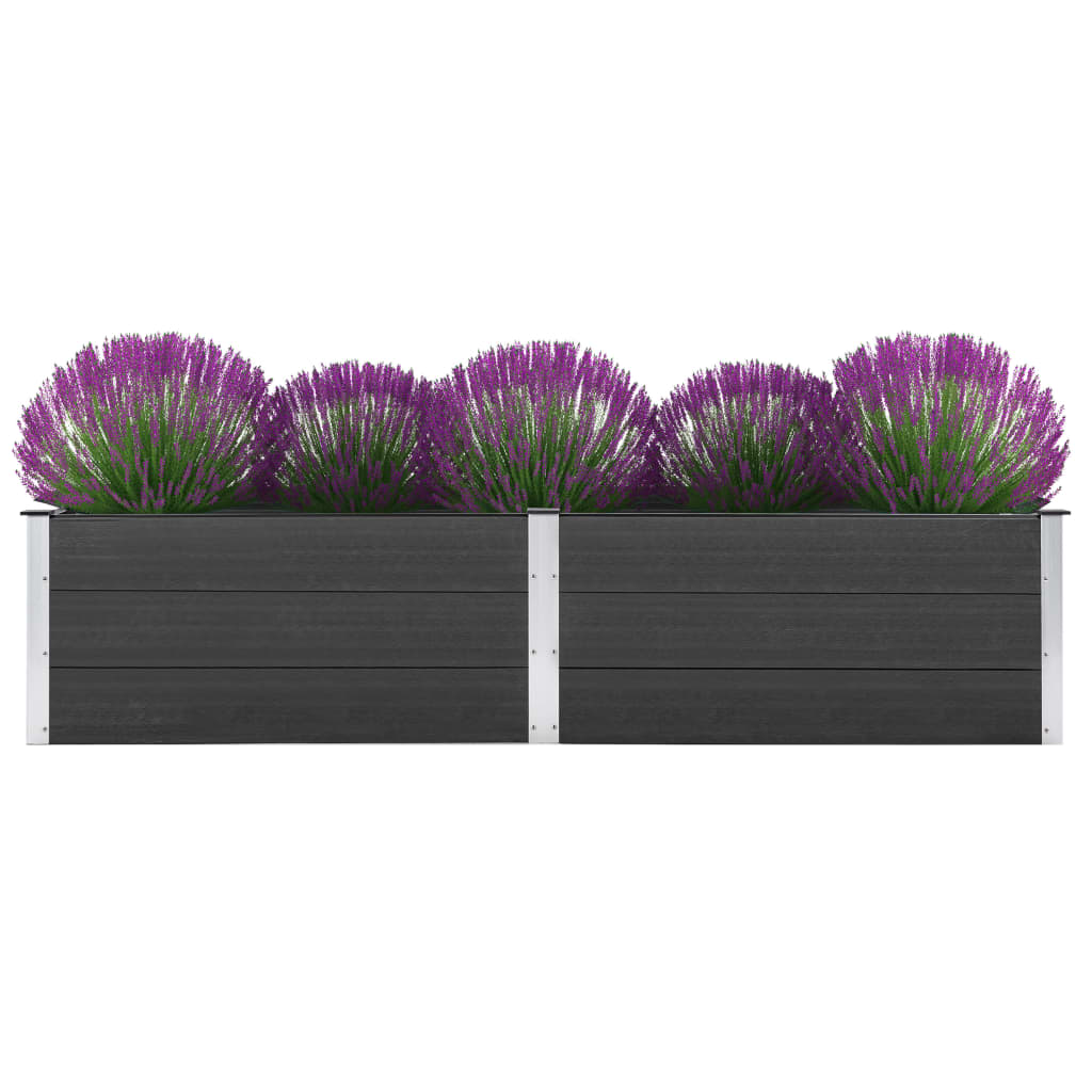 Garden Raised Bed 250x50x54 cm WPC Grey - Direct Imports