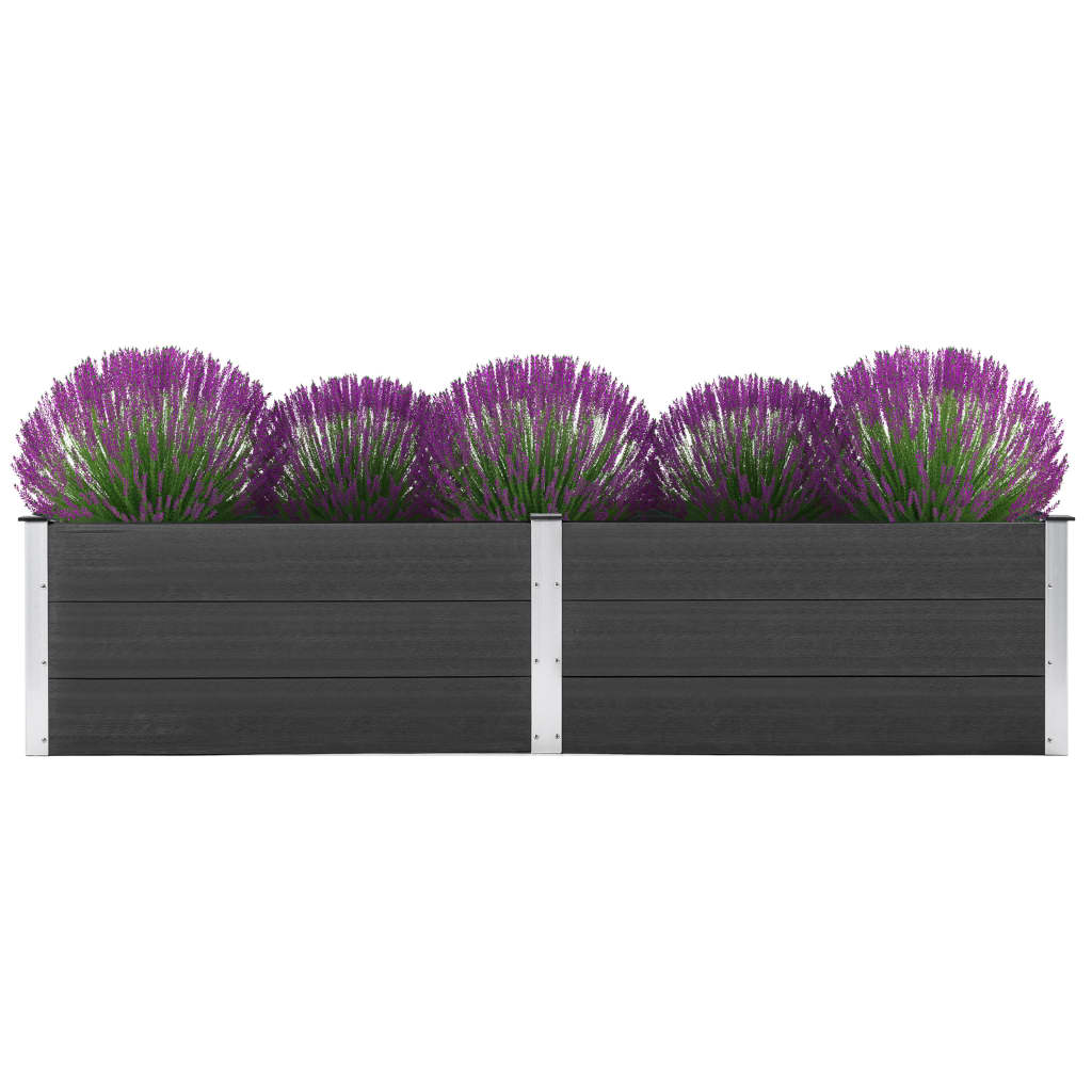 Garden Raised Bed 250x100x54 cm WPC Grey - Merlin Deals