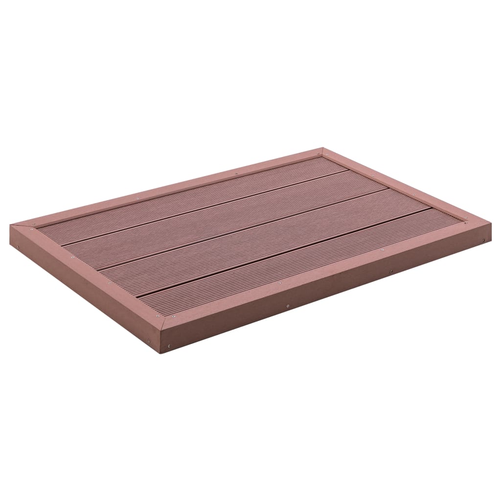 Floor Element for Solar Shower Brown 101x63x55 cm WPC - Merkel Designers