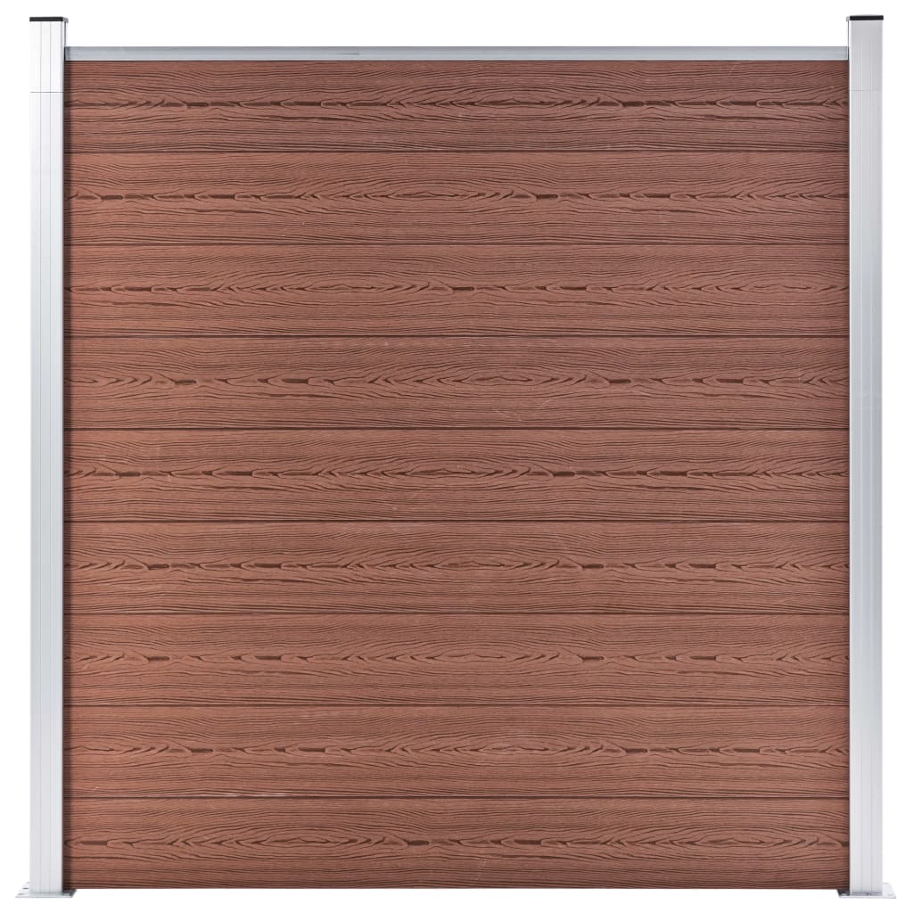 Garden Fence WPC 180x186 cm Brown - Tyrell & Tyrell