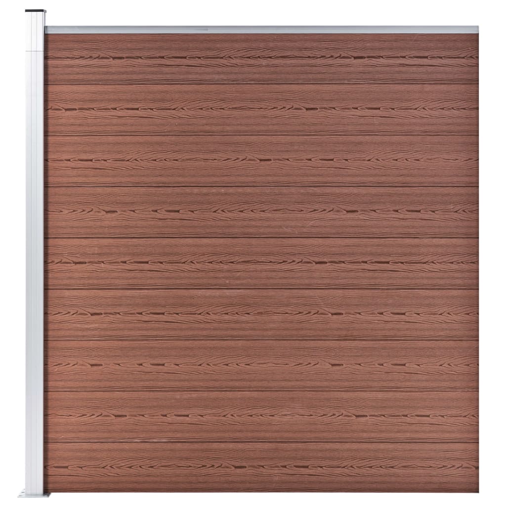 Garden Fence WPC 175x186 cm Brown - Style and Chic
