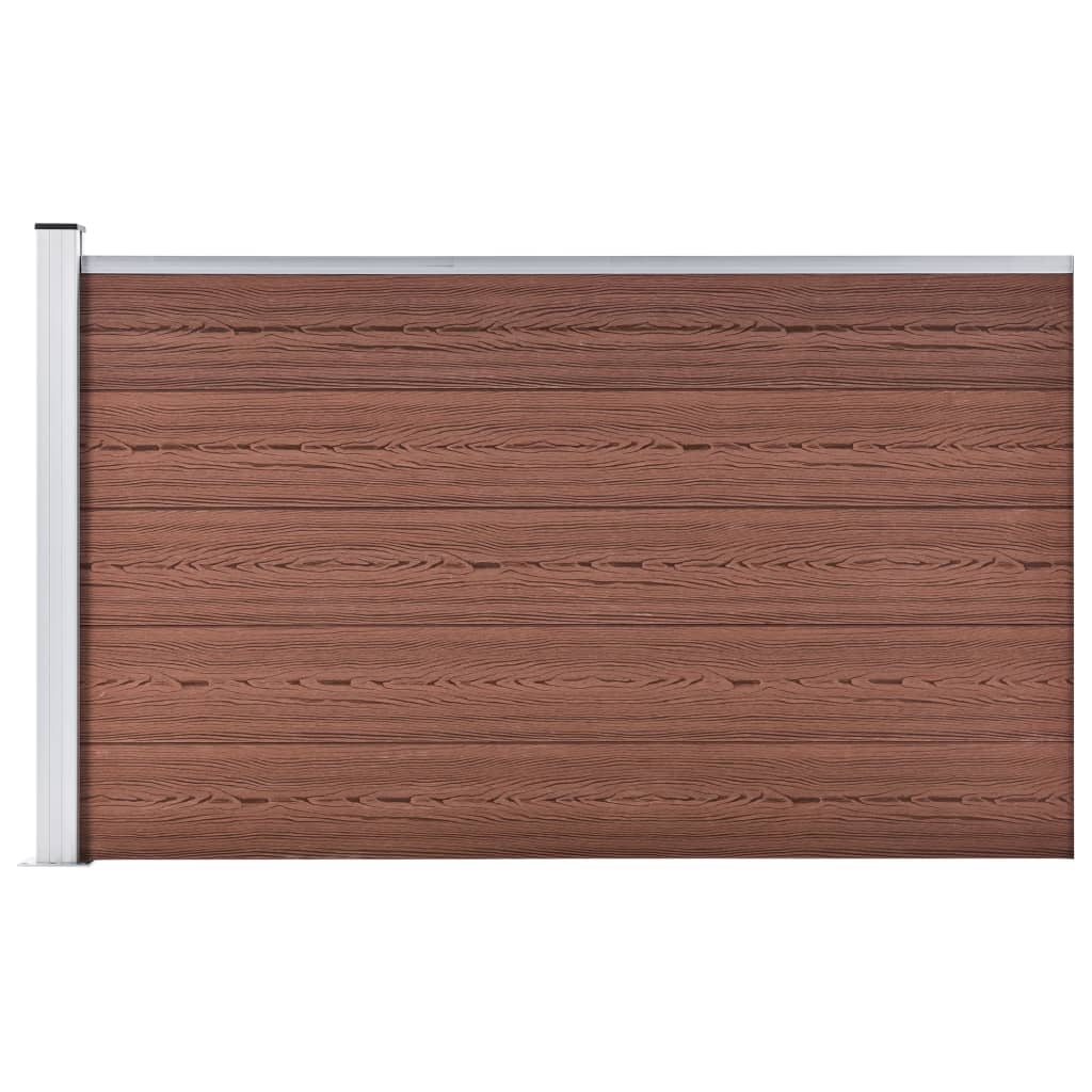 Garden Fence WPC 175x105 cm Brown - Direct Imports