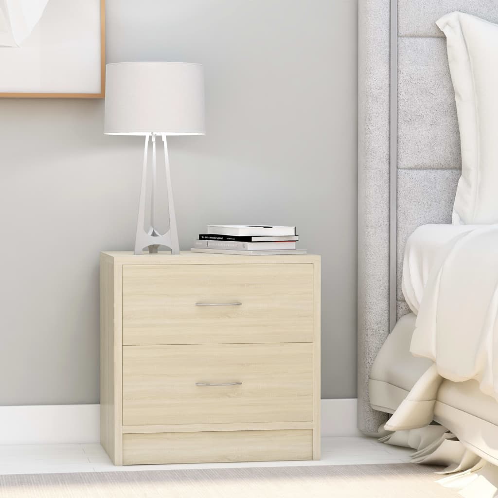 Bedside Table - DAWSON Eldon Nightstand Sonoma Oak 40cm - Decor Base