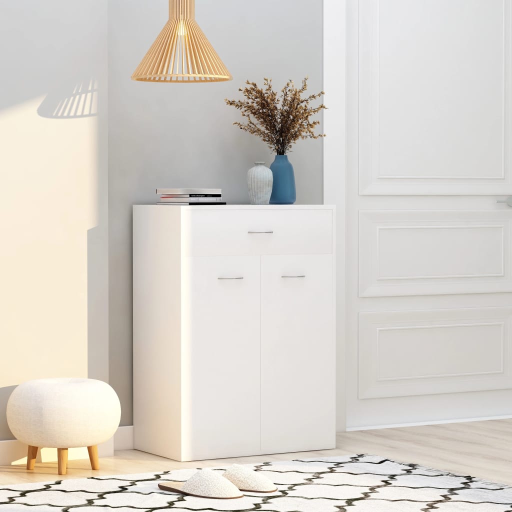 Shoe Cabinet White 60x35x84 cm Engineered Wood - Discount Dealers