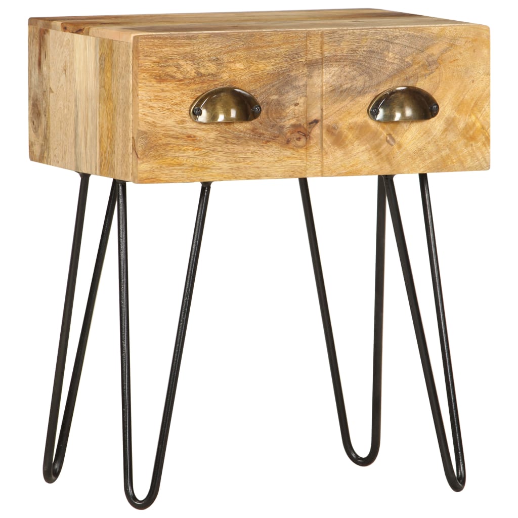 Bedside Table - ANCONA Ben Nightstand Brown 40cm - Tyrell & Tyrell