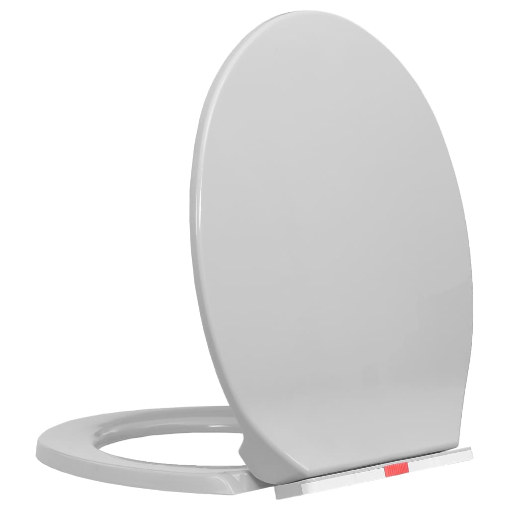 Soft-Close Toilet Seat Quick Release Light Grey Oval - Discount Dealers