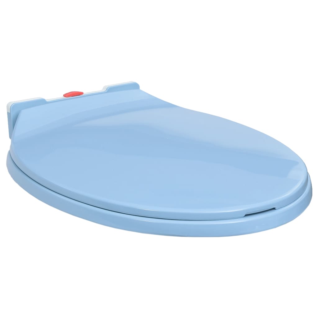 Soft-Close Toilet Seat Quick Release Blue Oval - R and M Furniture