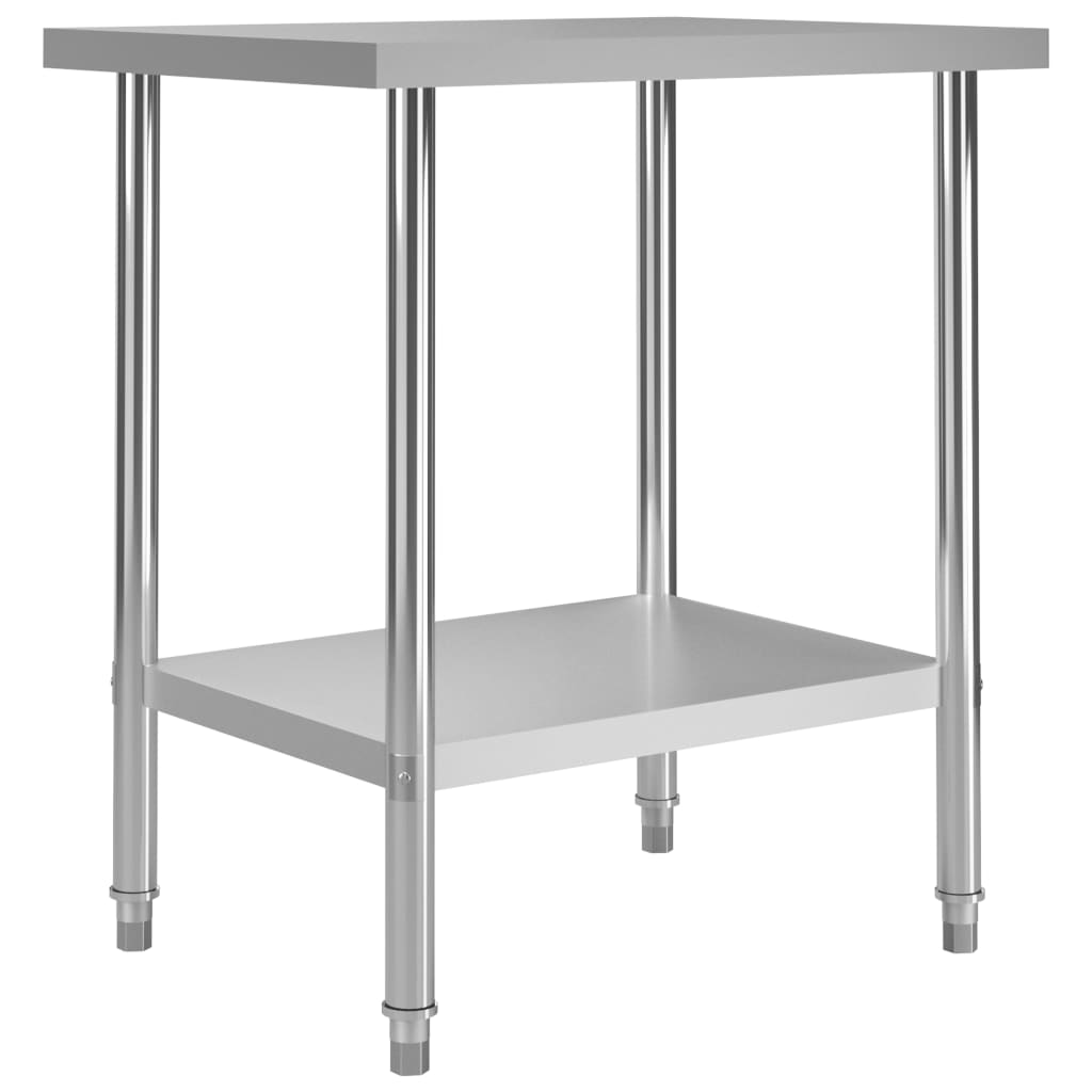 Kitchen Work Table 80x60x85 cm Stainless Steel - Sid & Sam