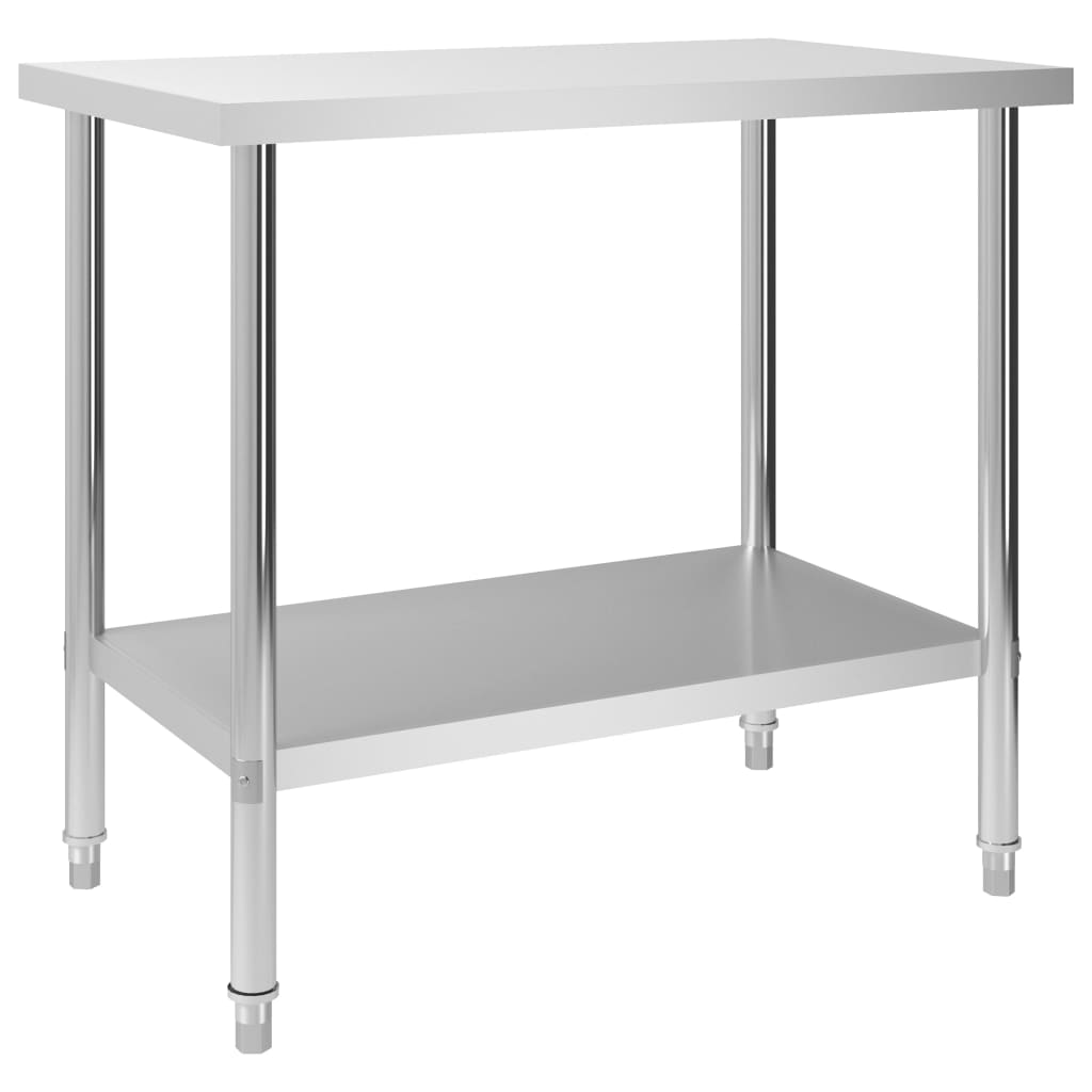 Kitchen Work Table 100x60x85 cm Stainless Steel - Millennium Furniture
