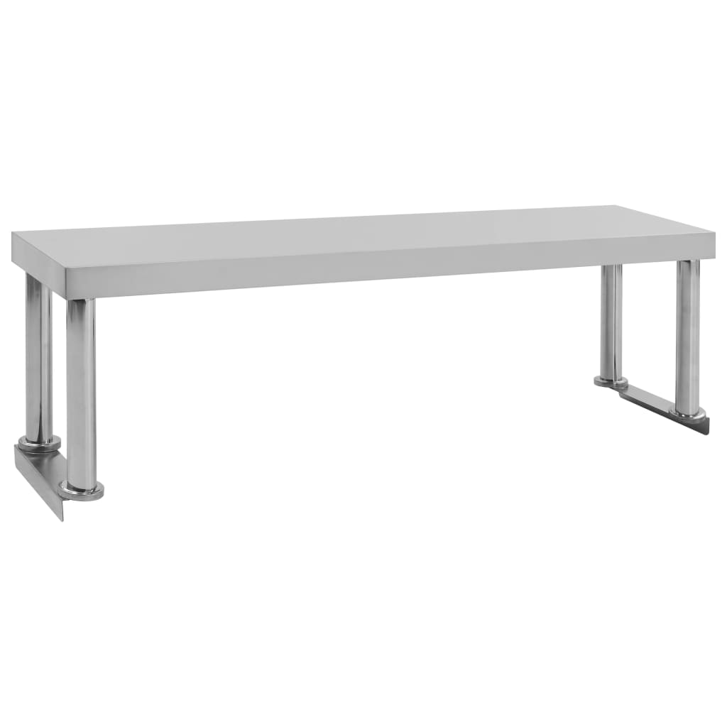 Work Table Overshelf 120x30x35 cm Stainless Steel - Sid & Sam