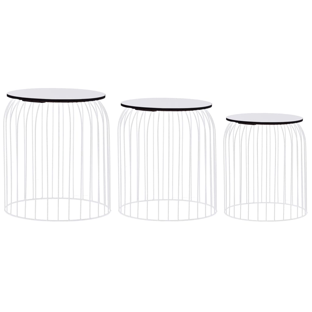 Coffee Tables 3 pcs White - Design Hut
