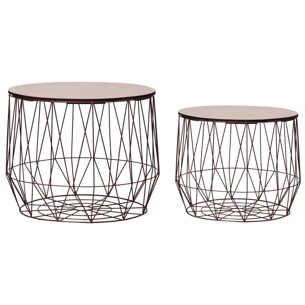 Coffee Table 2 pcs Copper - Casper Homes