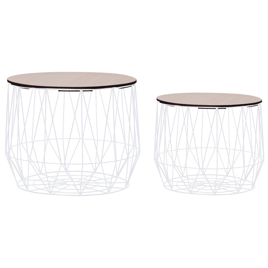 Coffee Table 2 pcs White - Direct Imports
