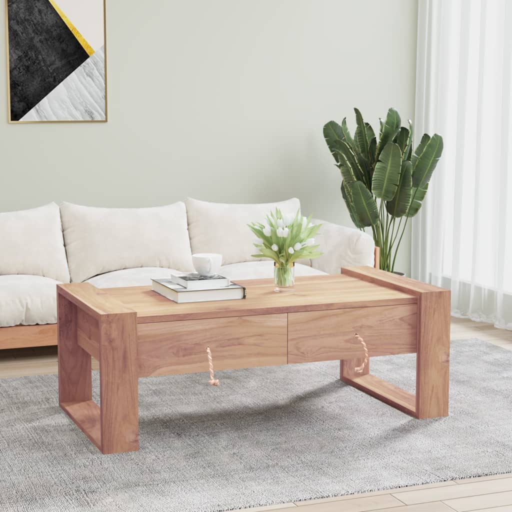 Coffee Table 110x60x40 cm Solid Teak Wood - The Home Maker