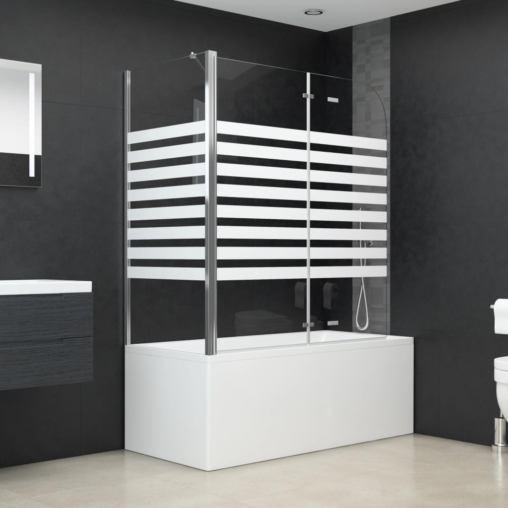 Bath Enclosure 120x68x130 cm Tempered Glass Stripe - Merkel Designers