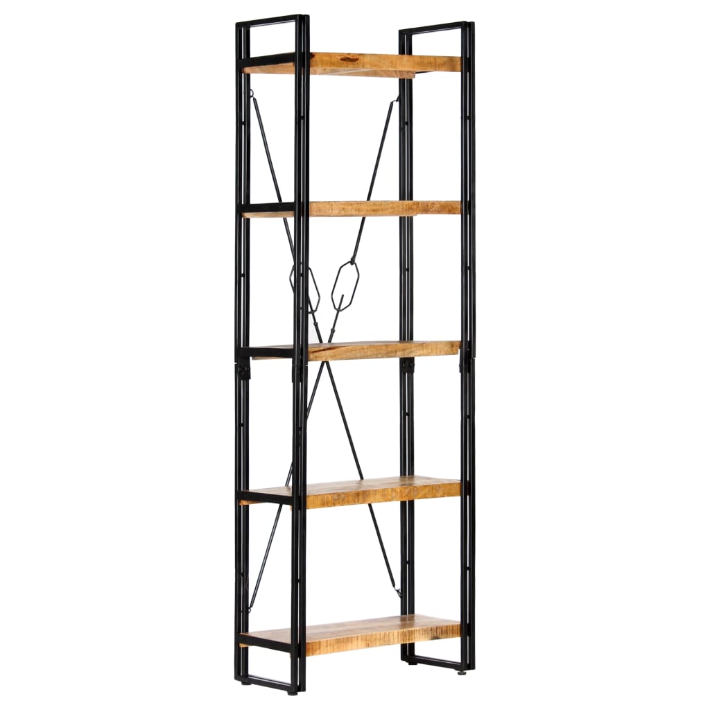 5-Tier Bookcase 60x30x180 cm Solid Mango Wood - Style and Chic