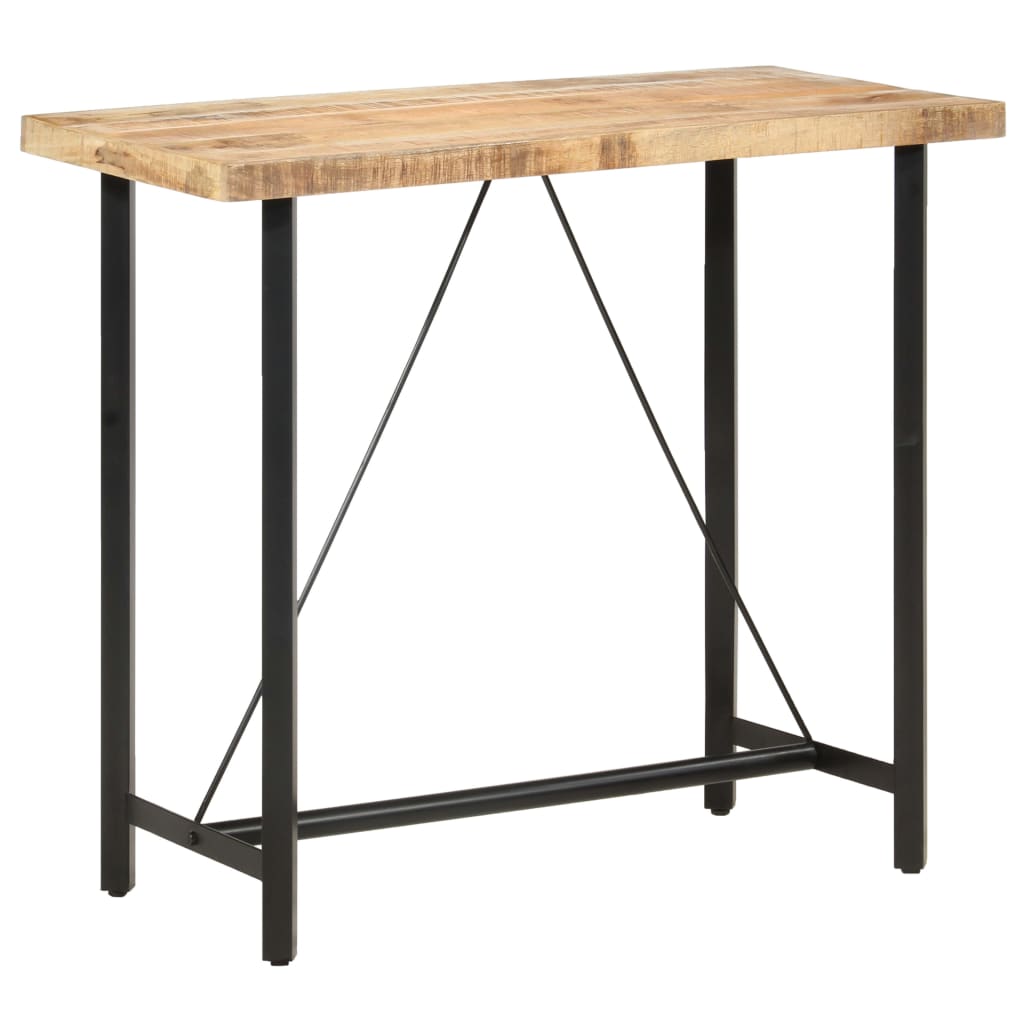 Bar Table 120x58x107 cm Rough Mango Wood - Millennium Furniture