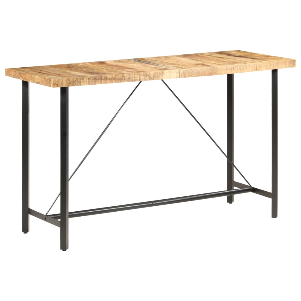 Bar Table 180x70x107 cm Rough Mango Wood - Direct Imports