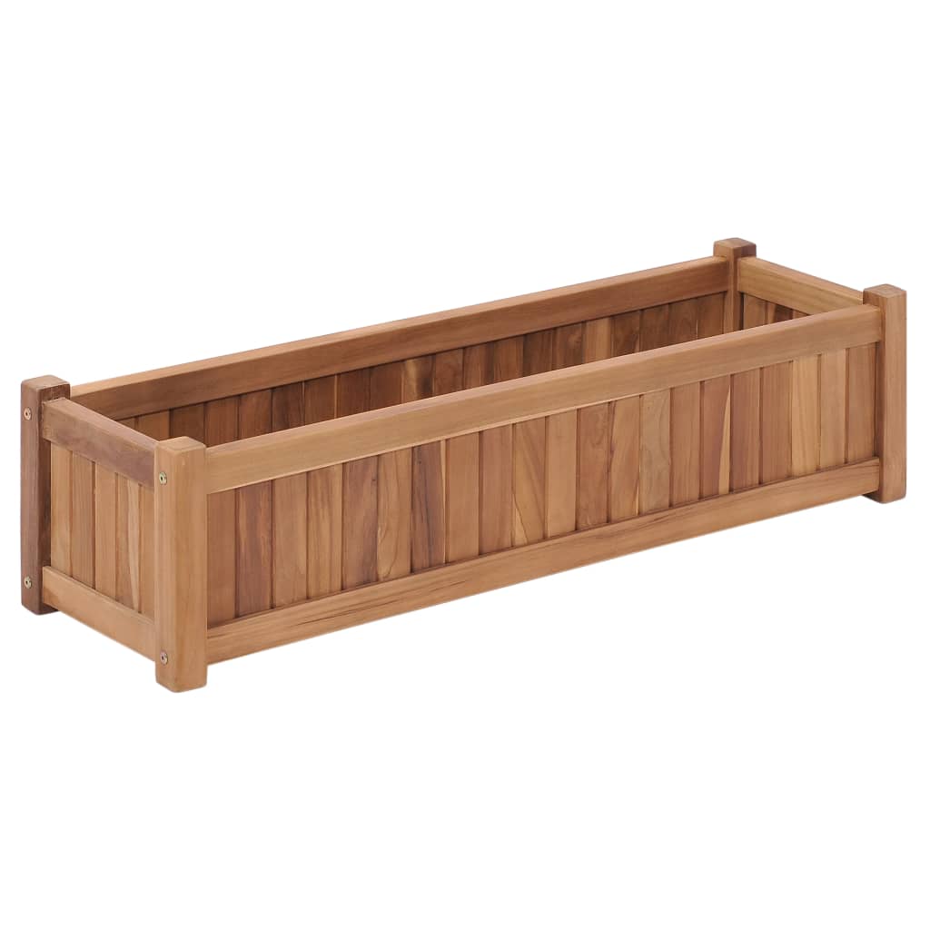 Raised Bed 100x30x25 cm Solid Teak Wood - Millennium Furniture