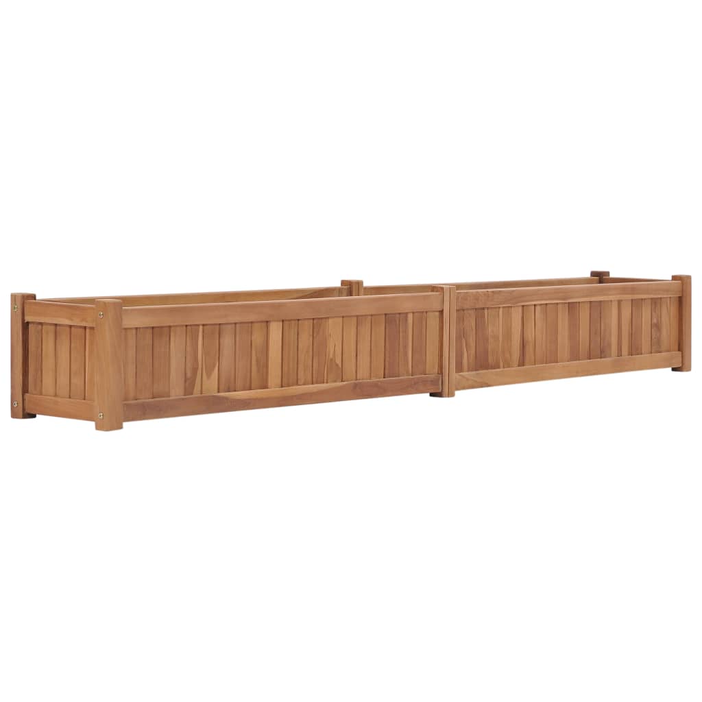 Raised Bed 200x30x25 cm Solid Teak Wood - Unbeatable Bargains