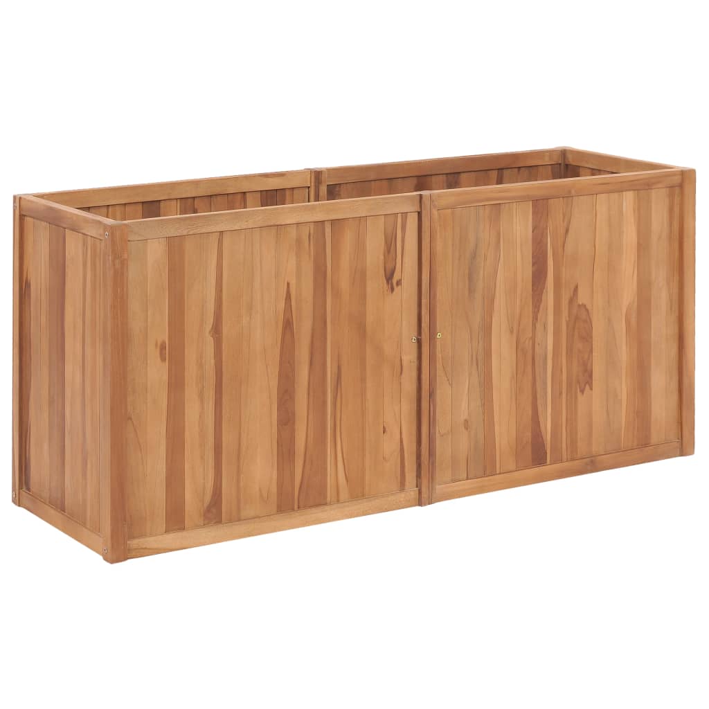 Garden Raised Bed 150x50x70 cm Solid Teak Wood - Discount Dealers
