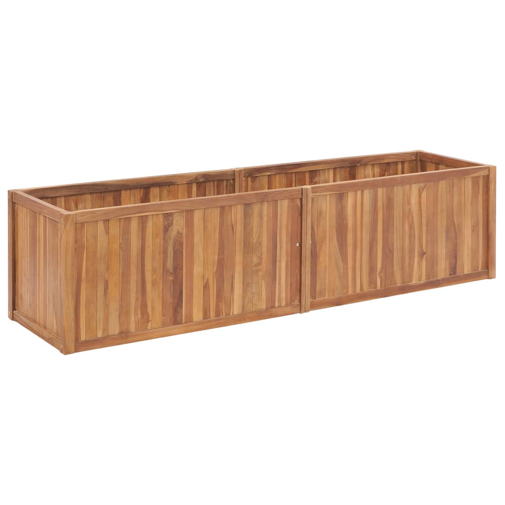 Garden Raised Bed 200x50x50 cm Solid Teak Wood - Millennium Furniture
