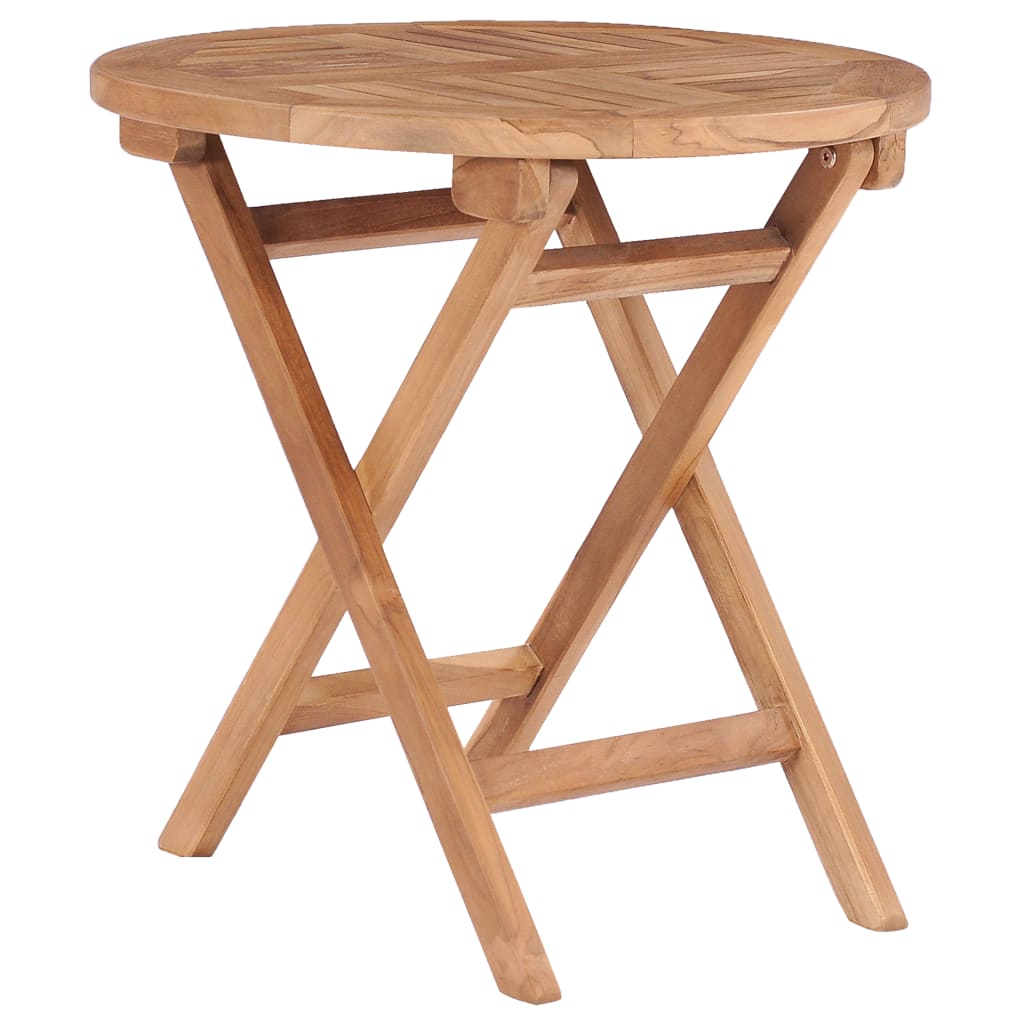 Folding Garden Table 45 cm Solid Teak Wood - Design Hut