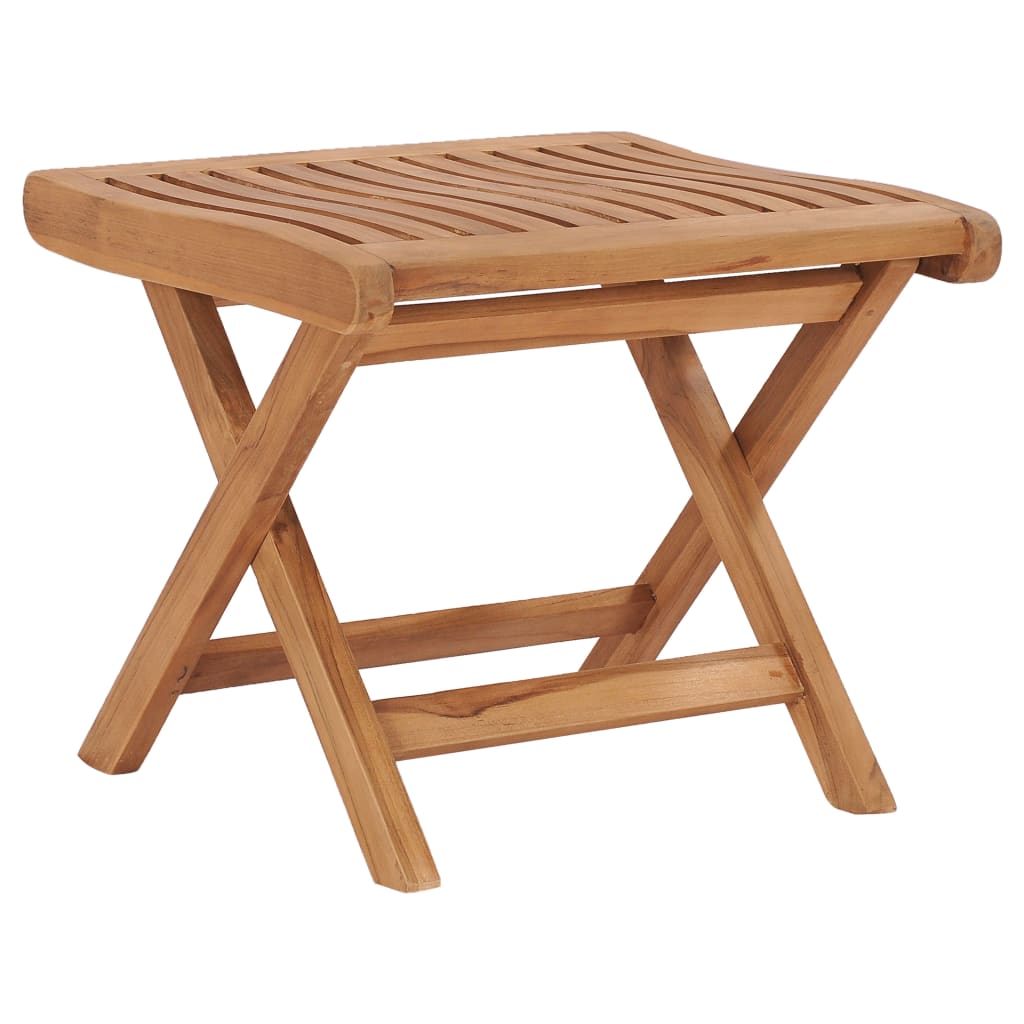 Folding Footrest 46.5x49x41.5 cm Solid Teak Wood - Direct Imports