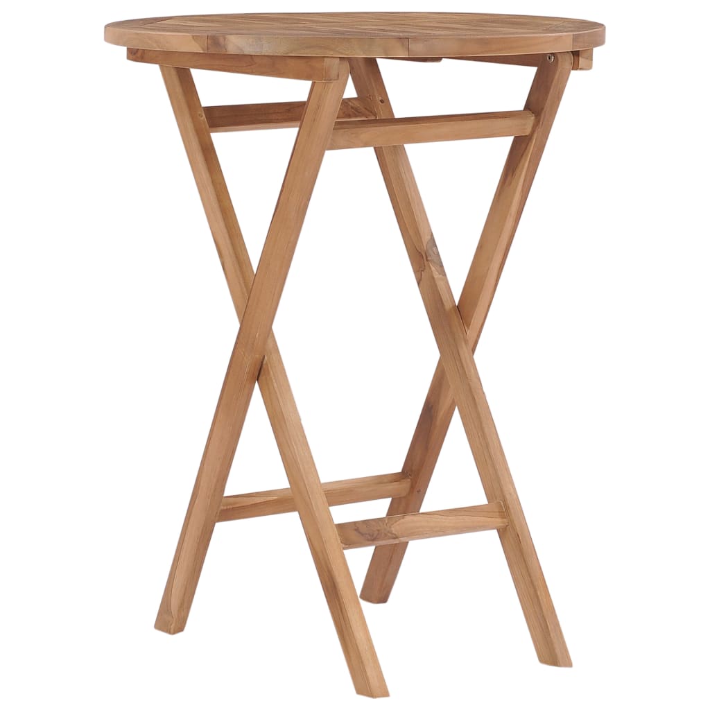 Folding Garden Table 60 cm Solid Teak Wood - Merlin Deals