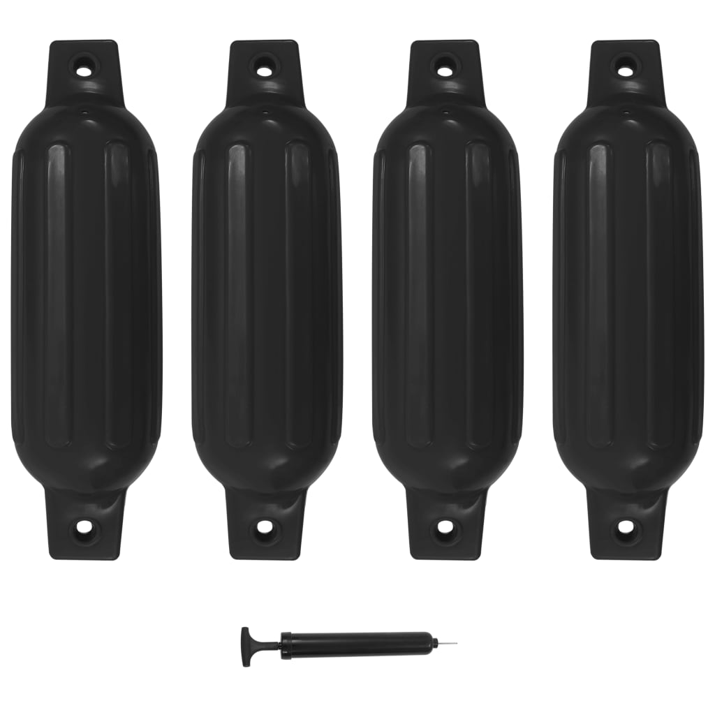 Boat Fender 4 Pcs Black 41x11.5cm - Sid & Sam