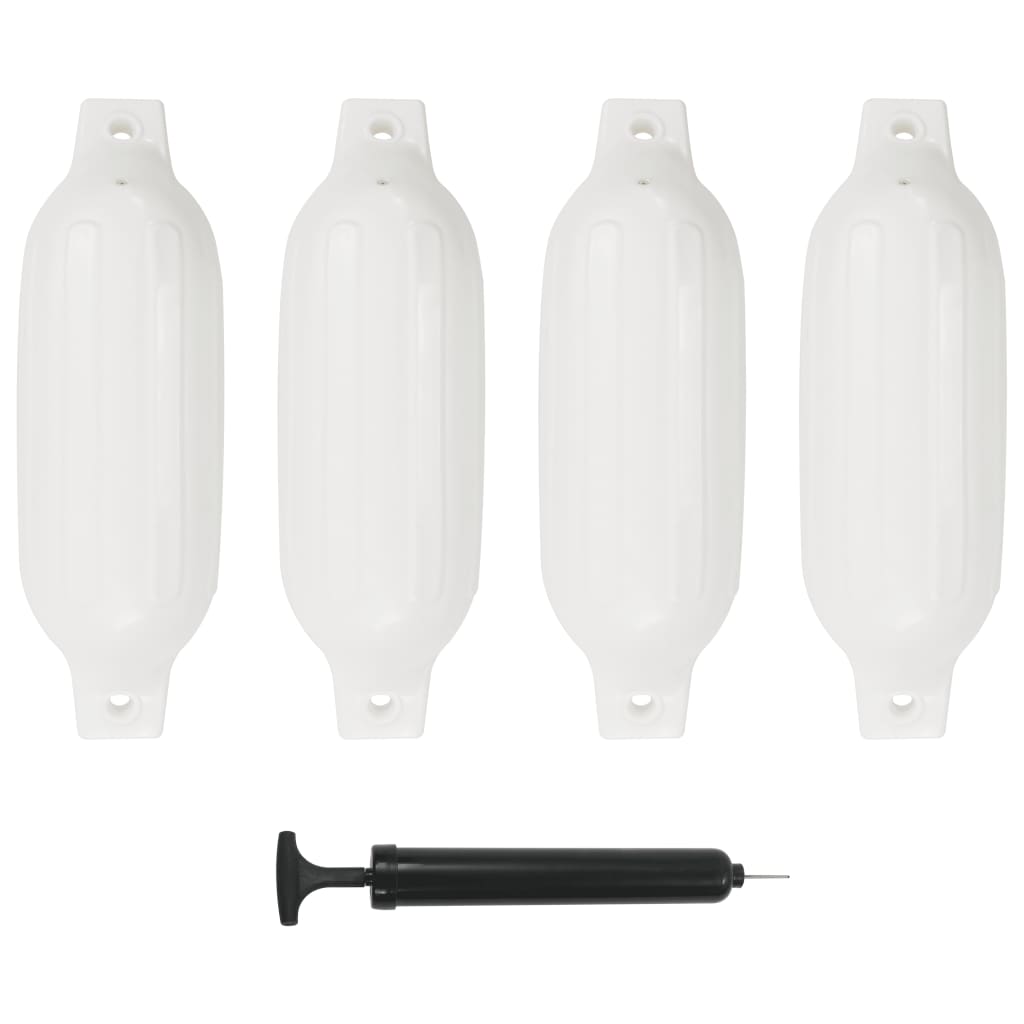 Boat Fender 4 Pcs White 41x11.5cm - Discount Dealers