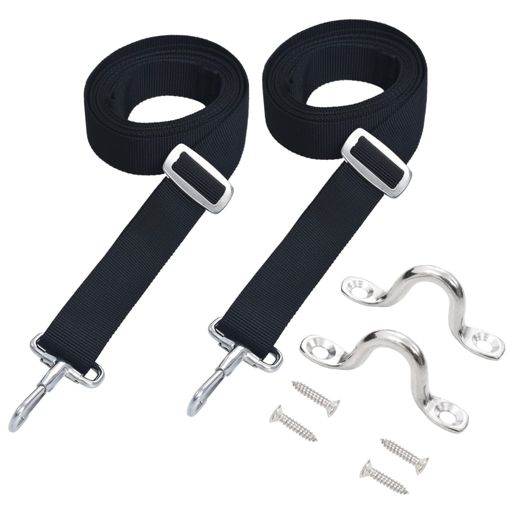 Bimini Top Straps 2 pcs Fabric and Stainless Steel - Decor Base