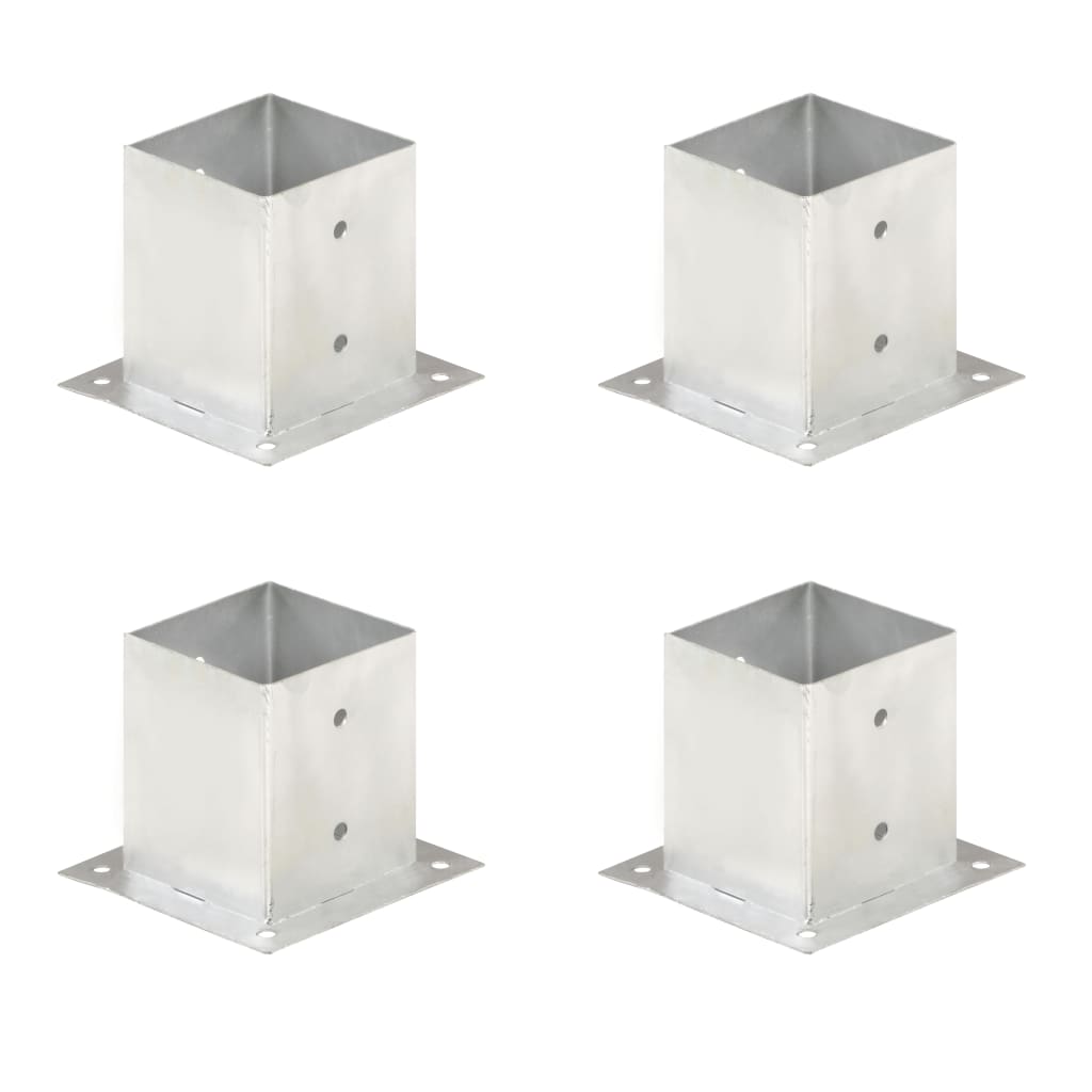 Post Anchors 4 pcs Galvanised Metal 121 mm - Sid & Sam
