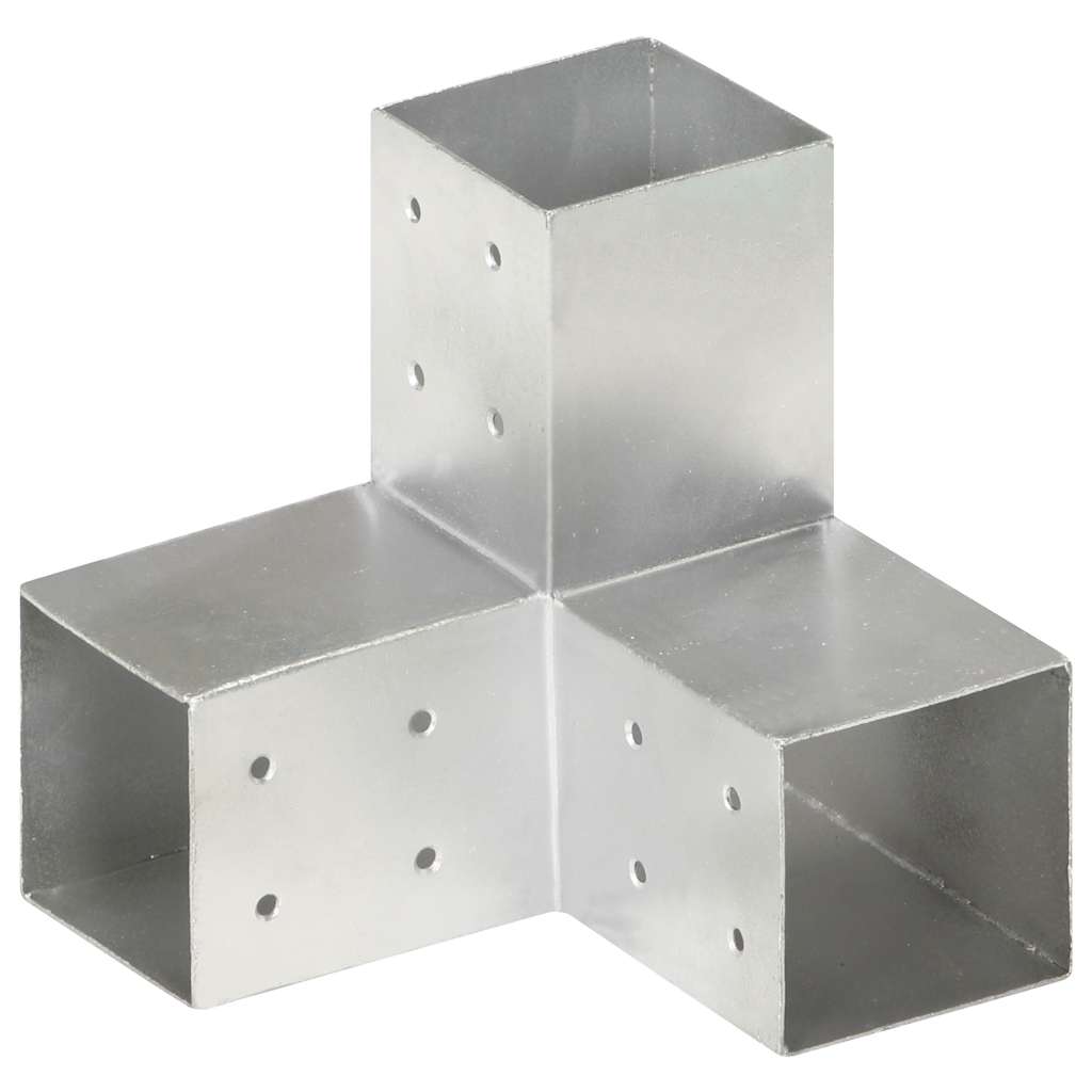 Post Connector Y Shape Galvanised Metal 81x81mm - Design Hut