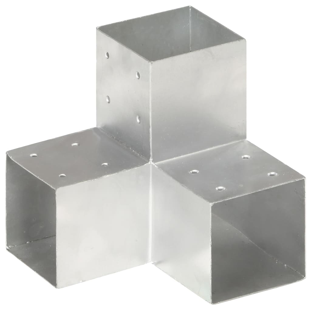 Post Connectors 4 pcs Y Shape Galvanised Metal 101x101 mm - Style and Chic