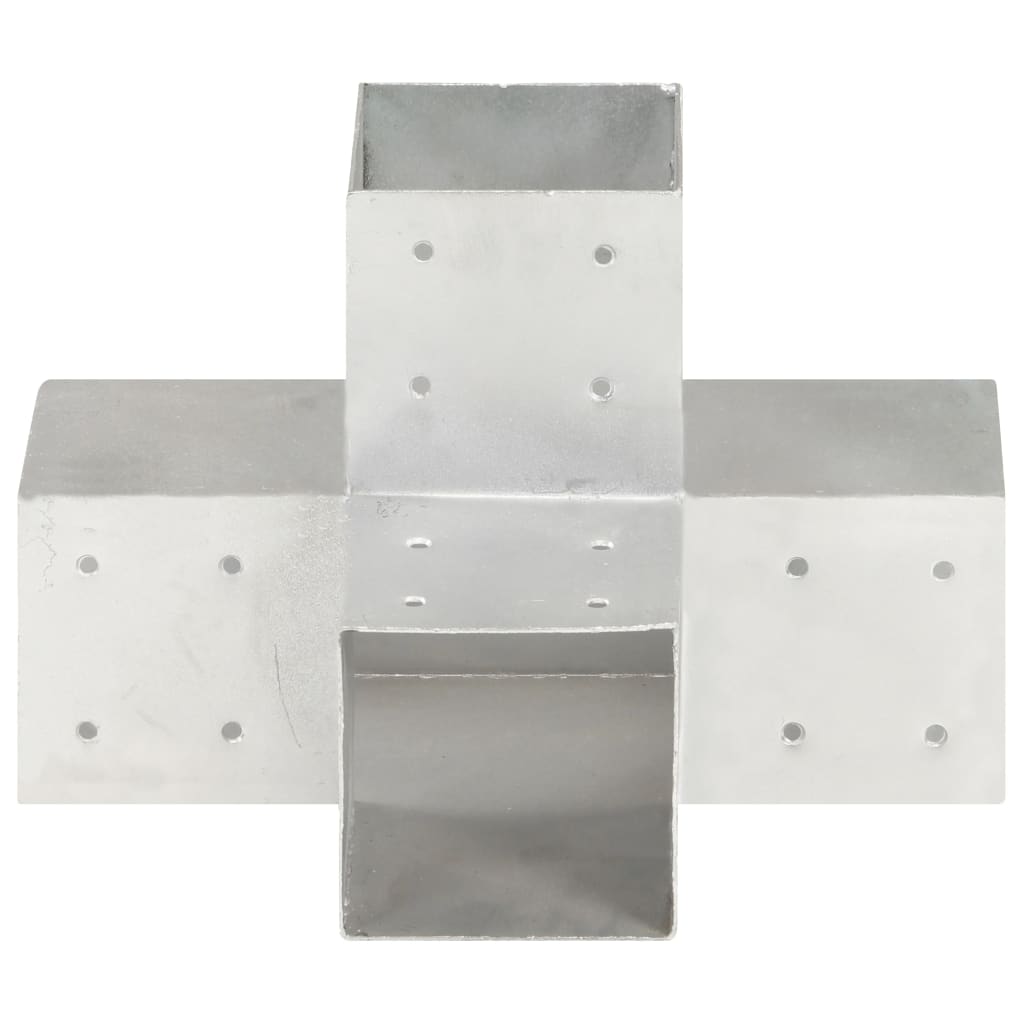 Post Connector X Shape Galvanised Metal 101x101 mm - The Home Maker