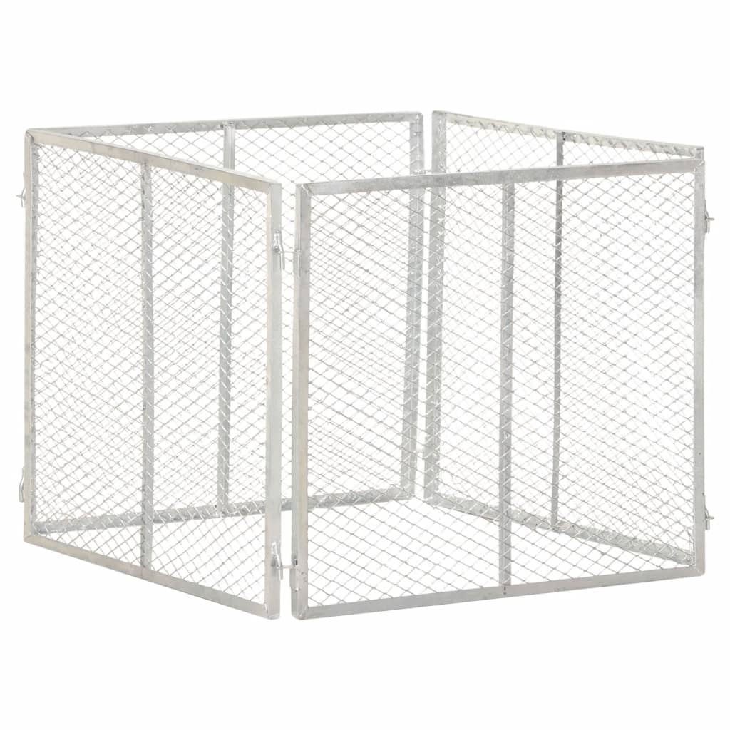 OLUX Garden Composter 85x85x70 cm Galvanised Iron - Charlotte Dunes