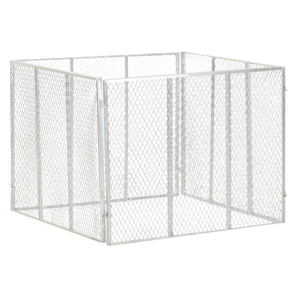 Garden Composter 100x100x77 cm Galvanised Iron - All Things Good