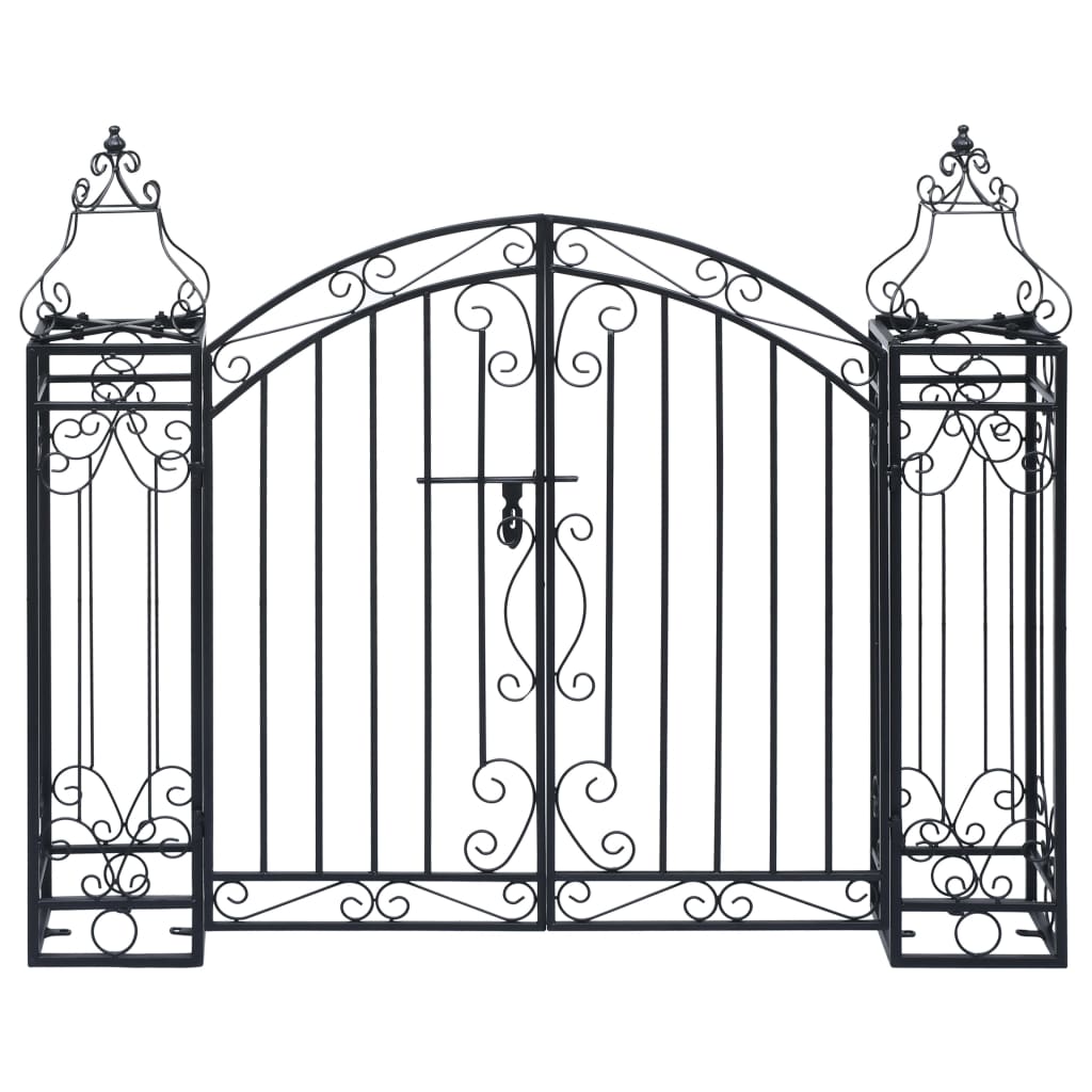 Ornamental Garden Gate Wrought Iron 122x20.5x100 cm - Sid & Sam