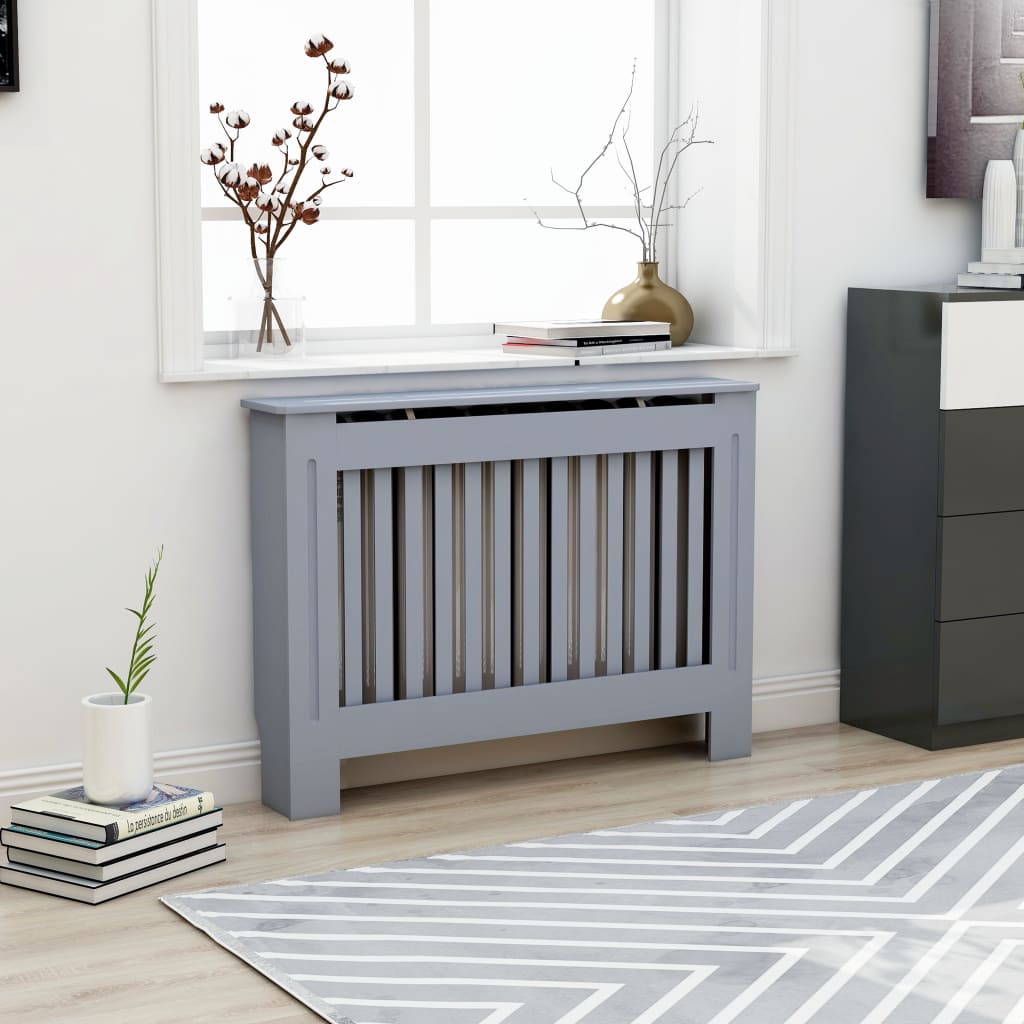 Radiator Cover Anthracite 112x19x81.5 cm MDF - All Things Good
