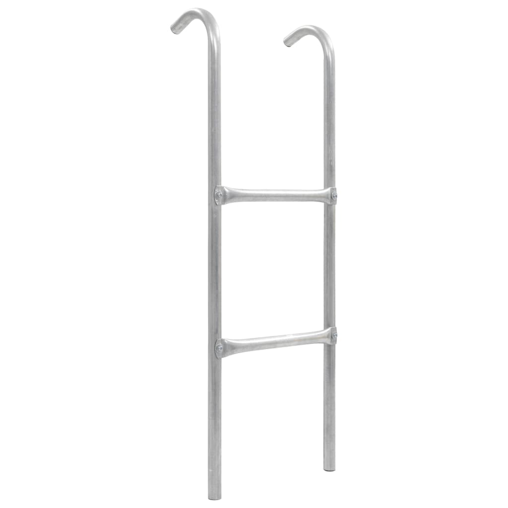 2-Step Trampoline Ladder Steel Silver 102.6 cm - Design Hut