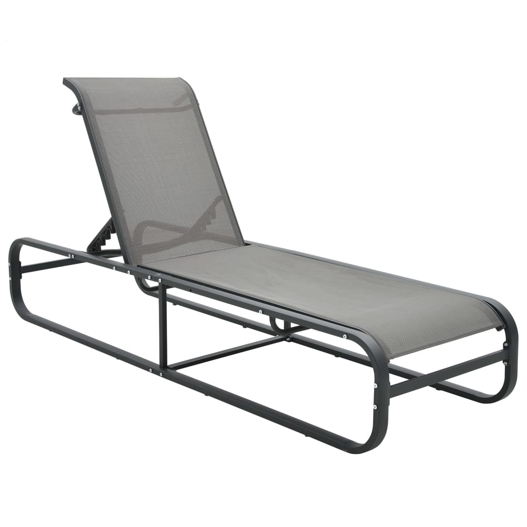 Sun Lounger Aluminium and Textilene - Unbeatable Bargains