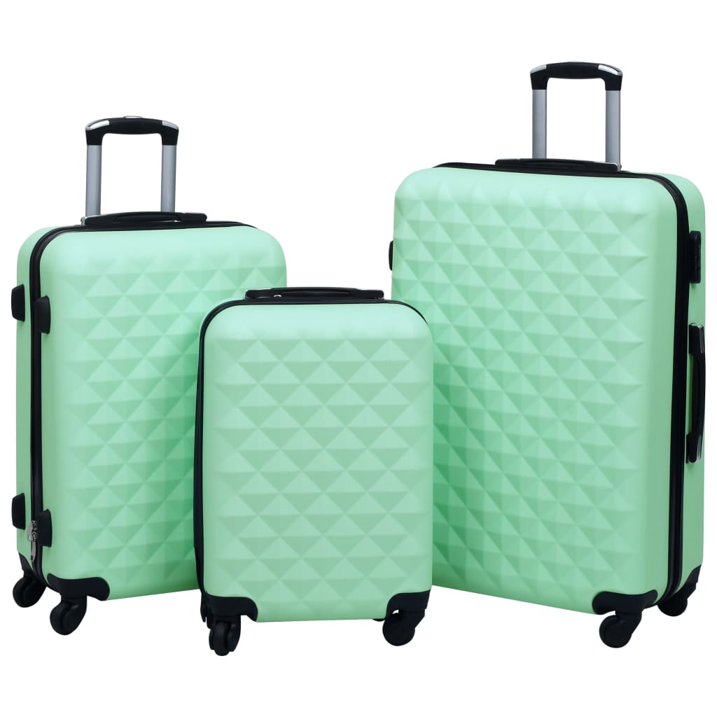 Hardcase Trolley Set 3 pcs Mint ABS - Millennium Furniture
