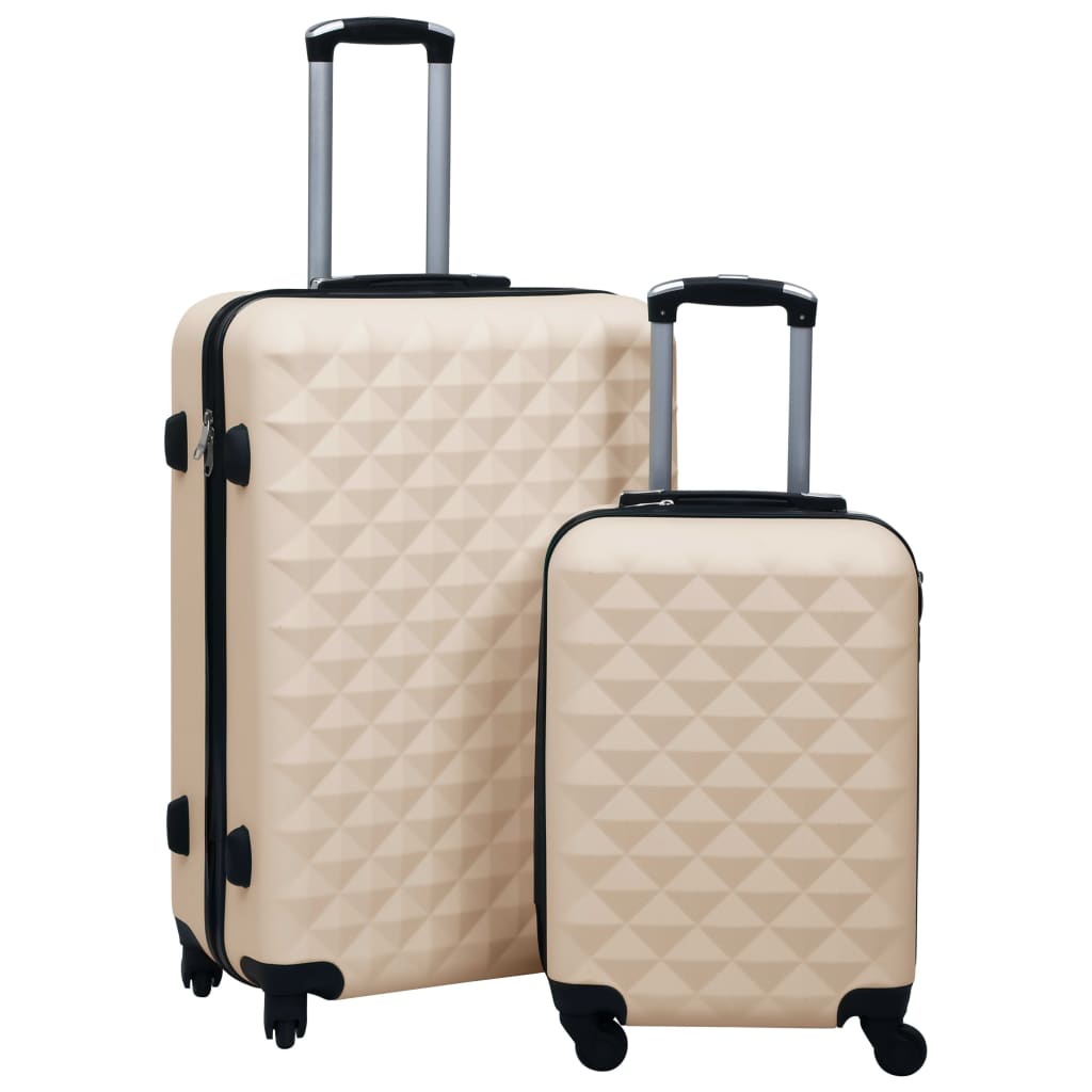 Hardcase Trolley Set 2 pcs Gold ABS - Merlin Deals