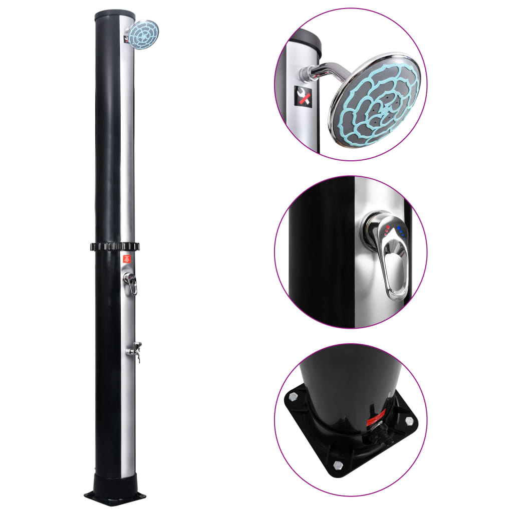 Outdoor Solar Shower with Shower Head and Faucet 40 L - Millennium Furniture